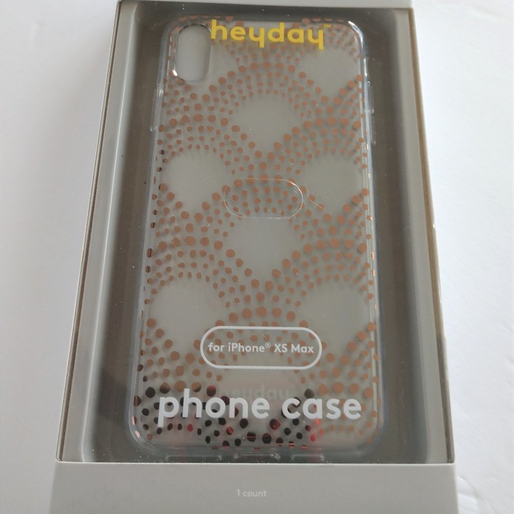 iPhone XS Max Case Cell Phone Case Clear Gold NIB
